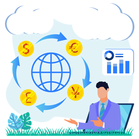 Currency Exchange  Illustration