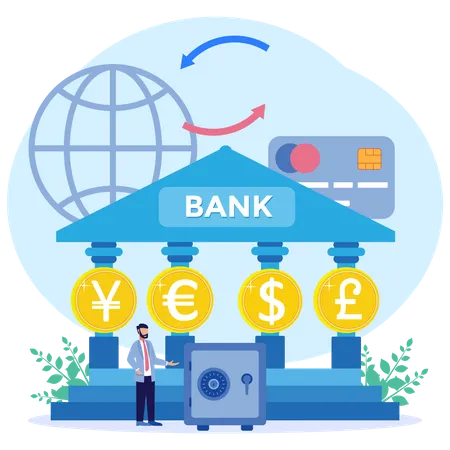 Currency Exchange  Illustration