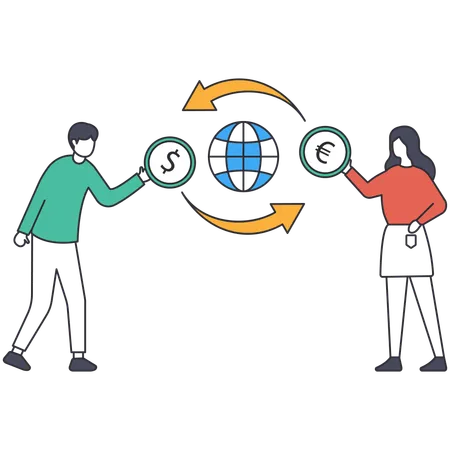 Currency Exchange  Illustration