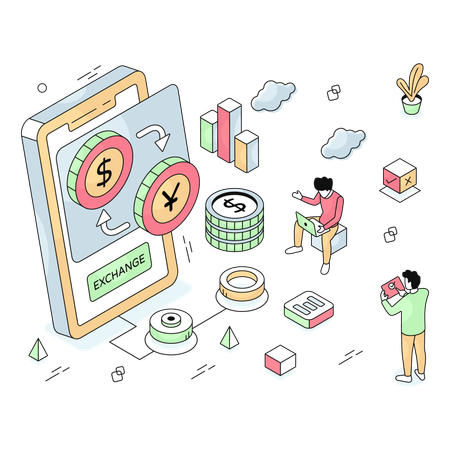 Currency Exchange  Illustration