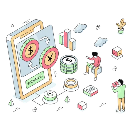 Currency Exchange  Illustration