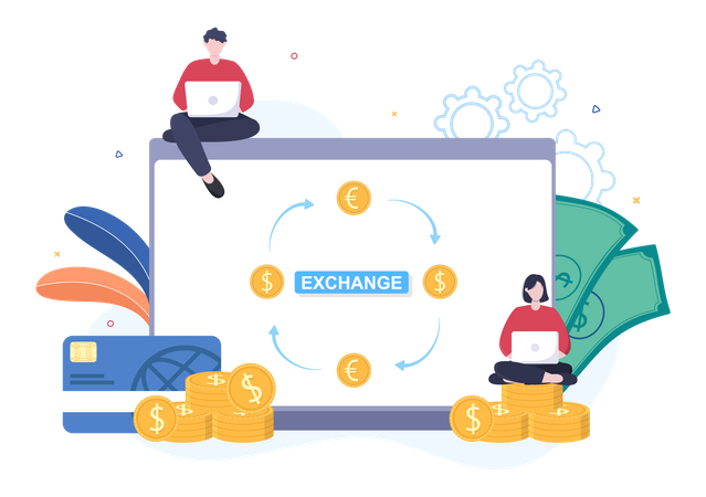 Currency Exchange  Illustration