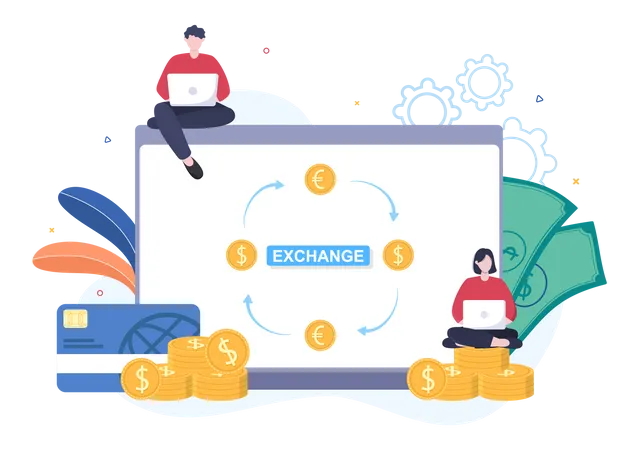 Currency Exchange  Illustration