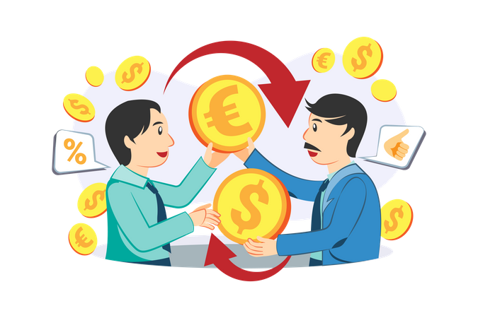 Currency exchange  イラスト