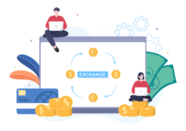 Currency Exchange  Illustration