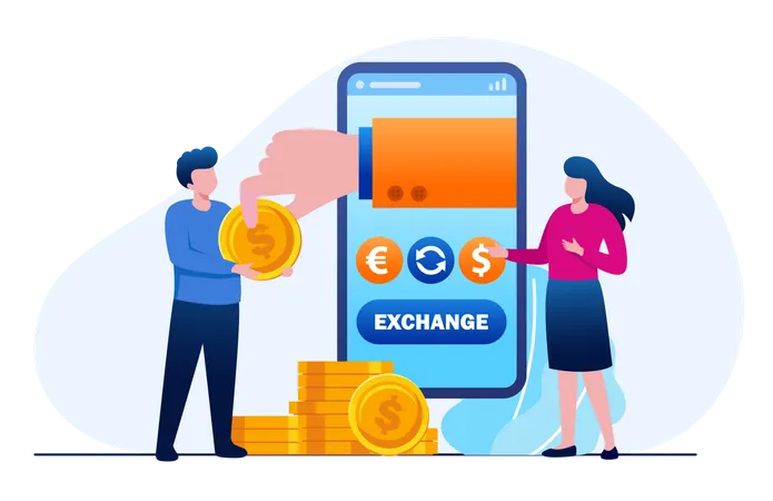 Currency Exchange service Illustration