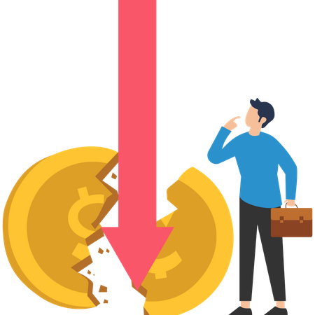 Currency fell  Illustration