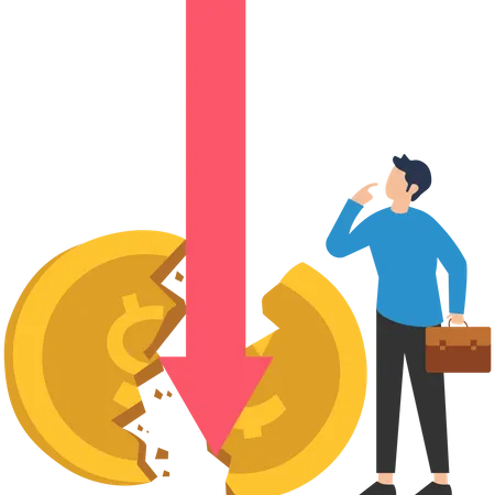 Currency fell  Illustration