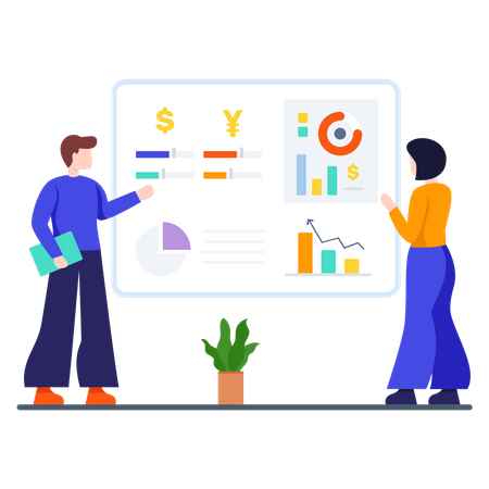 Currency Rate Analytics Presentation  Illustration