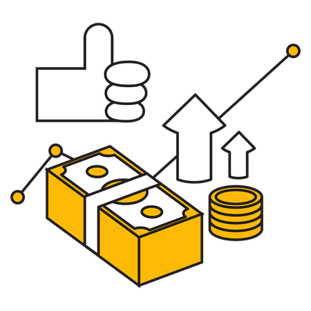 Currency value rises  Illustration