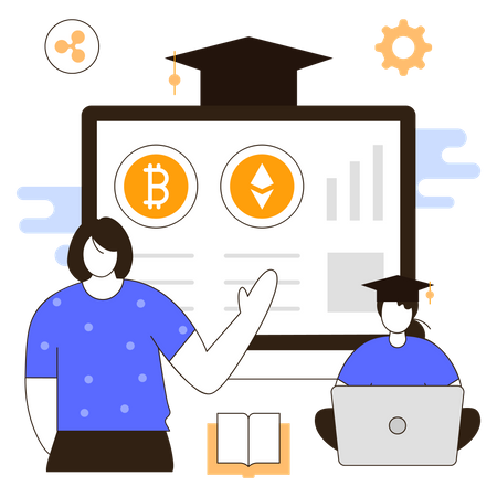 Curso de inversión en criptomonedas  Ilustración