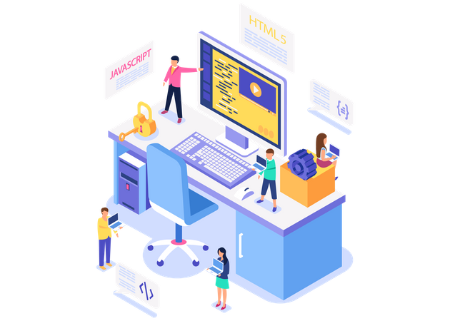 Curso de programación en línea  Ilustración