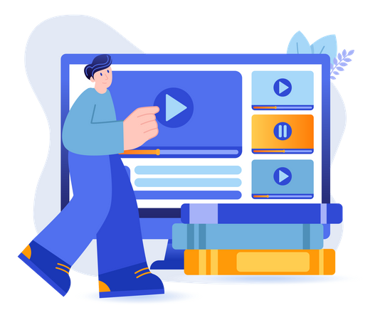 Curso de vídeo en línea  Ilustración