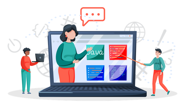 Cursos de programación en línea  Ilustración