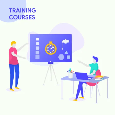 Cursos de treinamento  Ilustração