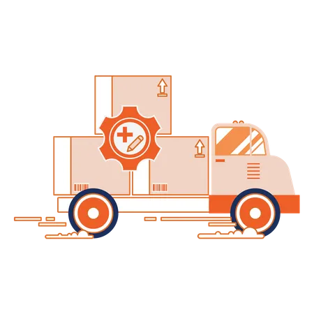 Custom Shipping  Illustration