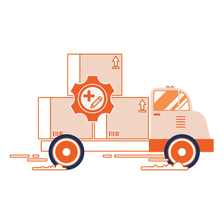 Custom Shipping  Illustration