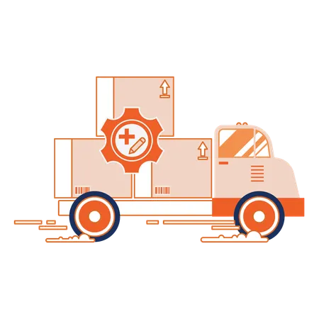 Custom Shipping  Illustration