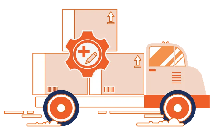 Custom Shipping truck  Illustration