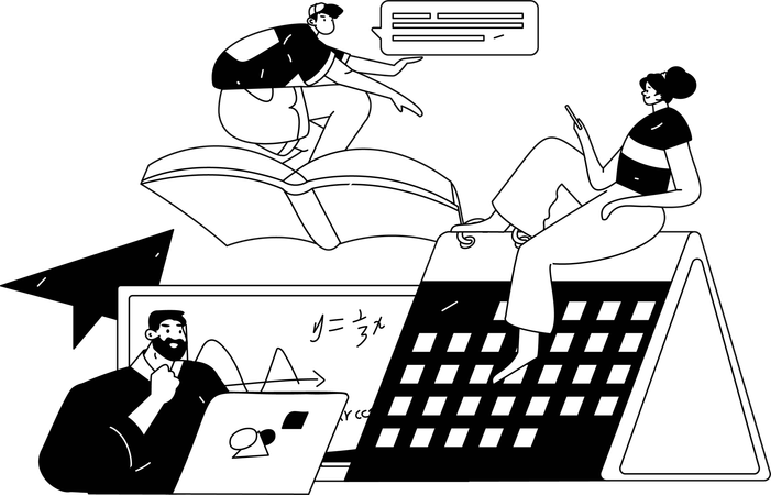 Customer agent reviewing customer feedbacks  Illustration