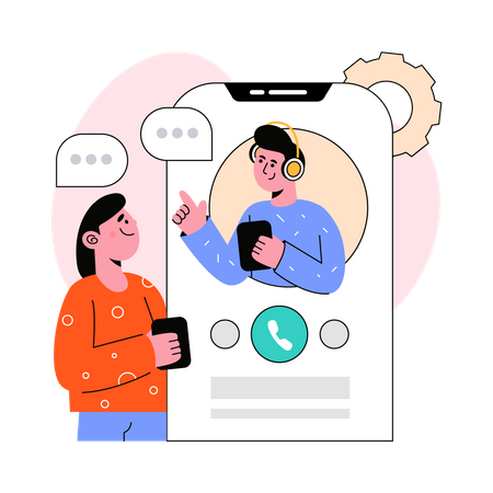 Customer Assistance Illustration