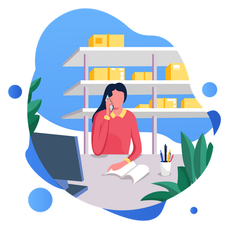 Customer Call Center  Illustration