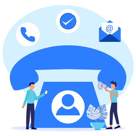 Customer call center  Illustration