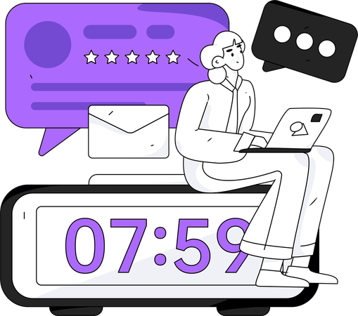 Customer Call center time  Illustration