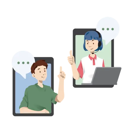 Customer care agent service  Illustration