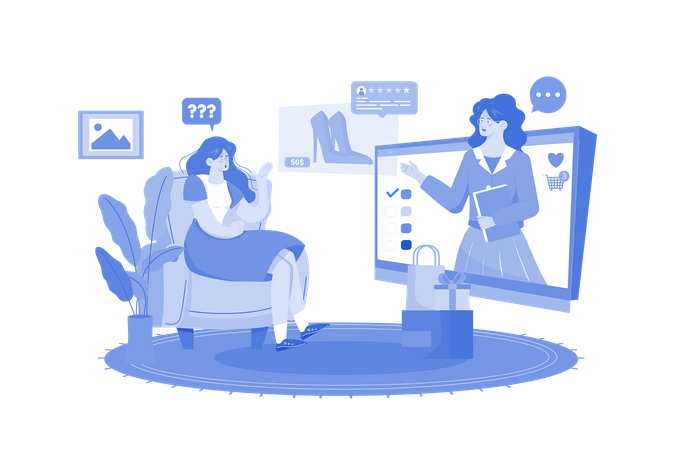 Customer care support is gathering all feedbacks to improve business  Illustration