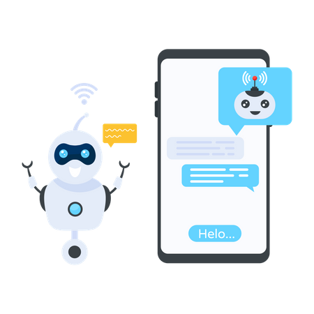 Customer chatbot support  Illustration