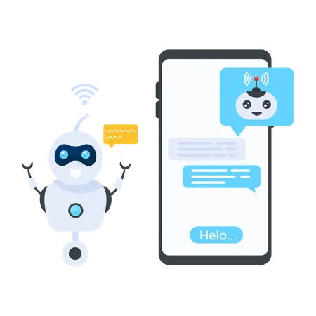 Customer chatbot support  Illustration