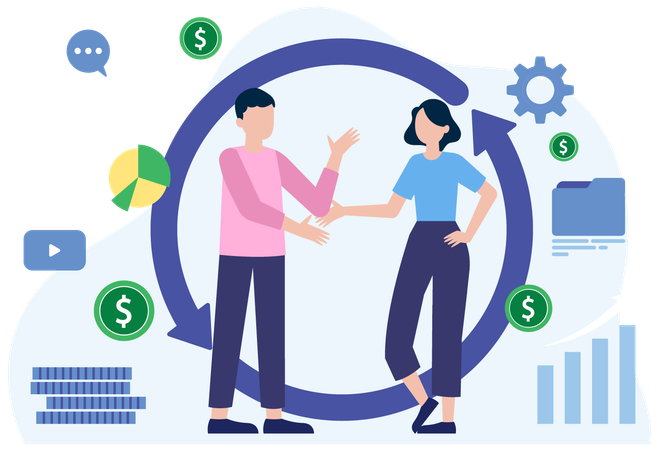 Customer Confirming finance Deal  Illustration