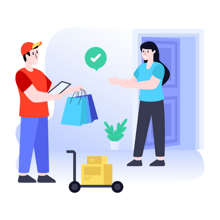 Customer Delivery  Illustration