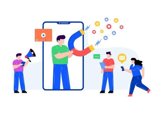 Customer Engagement  Illustration