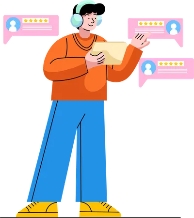 Customer Feedback and Rating System  Illustration