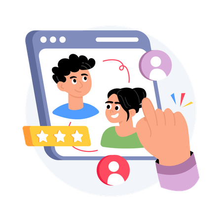 Customer Feedback given for online products  Illustration