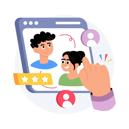Customer Feedback given for online products  Illustration