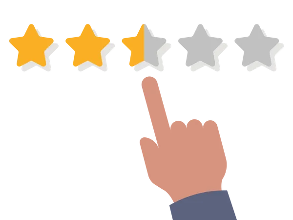 Customer feedback rating stars review product  Illustration