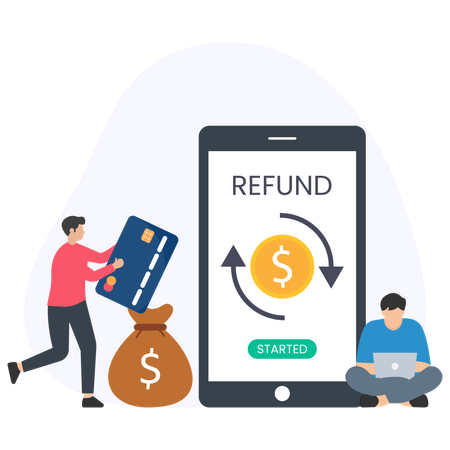 Customer Get Refund  Illustration