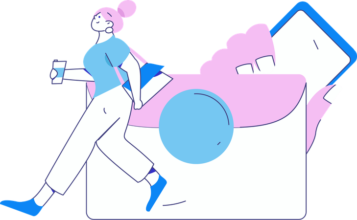 Customer getting Referral Growth  Illustration