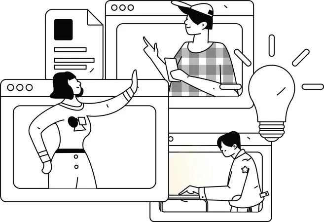 Customer giving product rating  Illustration