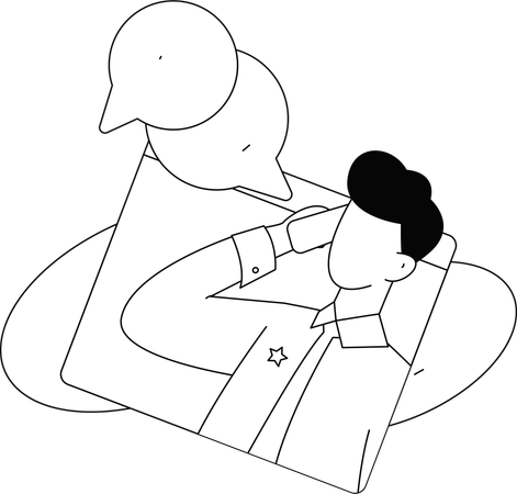 Customer giving product rating  Illustration