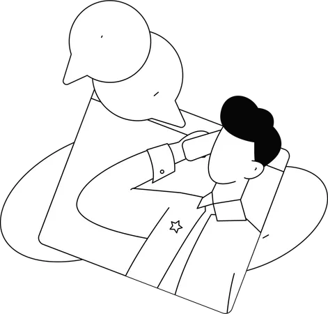 Customer giving product rating  Illustration