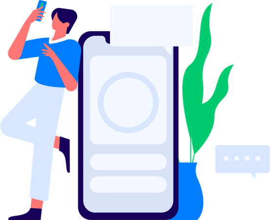 Customer giving product review  Illustration