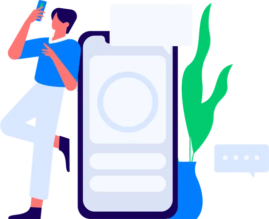 Customer giving product review  Illustration