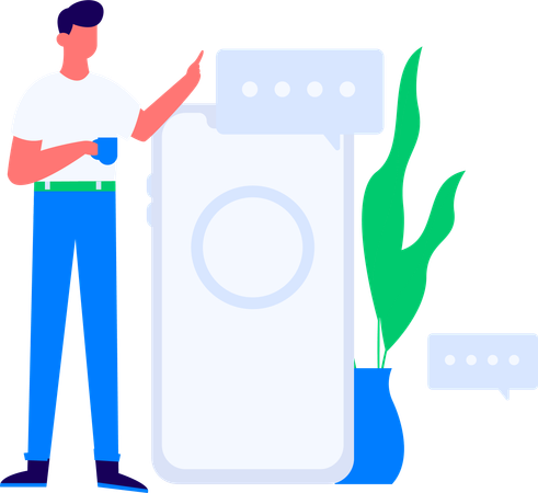 Customer giving product review  Illustration