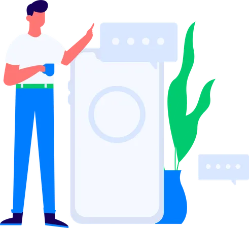 Customer giving product review  Illustration