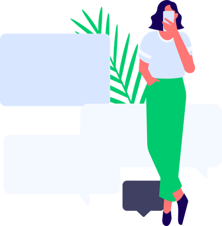 Customer giving product review  Illustration