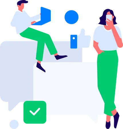 Customer giving product review  Illustration